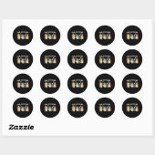 Poly-gnome-ials Dwergen Wiskunde Algebra Leraar T- Ronde Sticker (Vel)