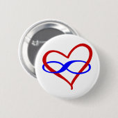 Poly Heart Infinity Ronde Button 5,7 Cm (Voorkant /achterkant)