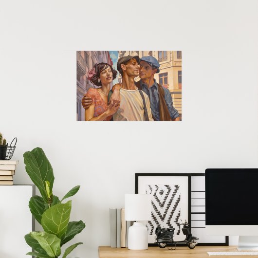 Poly in Parijs Poster (Thuiskantoor)