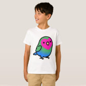 "Poly Polly" Polyseksuele LGBT+ Pride Lovebird T-shirt (Voorkant volledig)