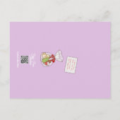 Poly-Pom Prettige feestdagen Winking Golden Pom Briefkaart (Achterkant)