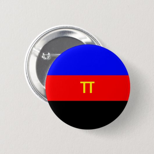 Polyamoire vlag ronde button 5,7 cm (Voorkant /achterkant)