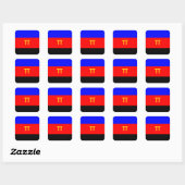 Polyamoire vlag vierkante sticker (Vel)