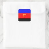 Polyamoire vlag vierkante sticker (Tas)