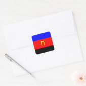 Polyamoire vlag vierkante sticker (Envelop)