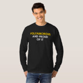 Polyamoreus en trots daarop t-shirt (Voorkant volledig)