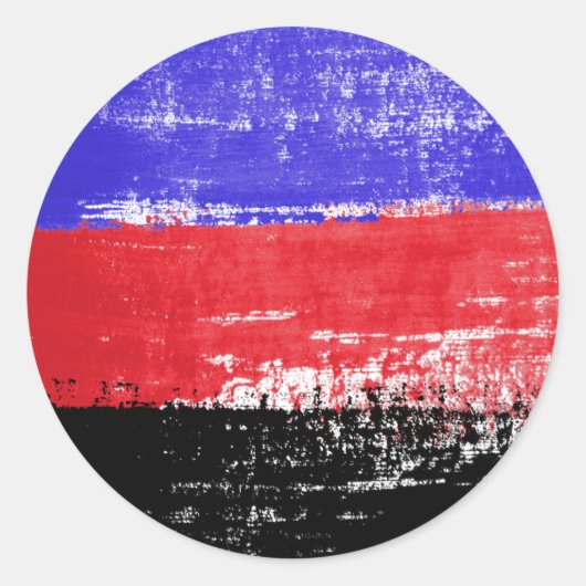 Polyamoreuze Pride Paint Ronde Sticker (Voorkant)