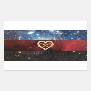 Polyamorie-infinity-hartnevel-stickers Rechthoekige Sticker