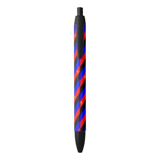 Polyamorie Pridevlag Blauwe Inkt Pen (Achterkant (Verticaal))