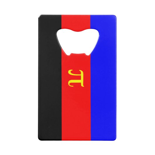 Polyamorie Pridevlag Creditkaart Flessenopener (Voorkant)