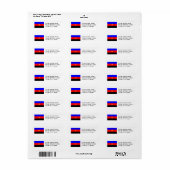 Polyamorie Pridevlag Etiket (Full Sheet)