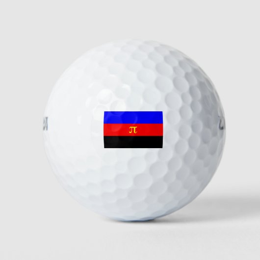 Polyamorie Pridevlag Golfballen (Voorkant)