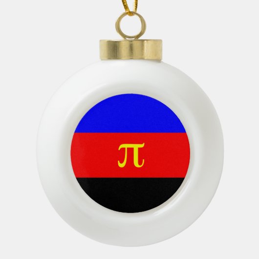 Polyamorie Pridevlag Keramische Bal Ornament (Voorkant)