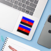 Polyamorie Pridevlag Sticker (Laptop met iPhone)