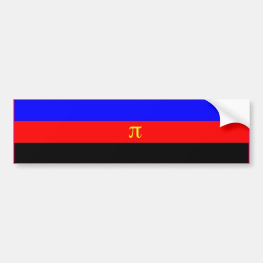 POLYAMORIE TROTS VLAG BALK BUMPERSTICKER (Voorkant)