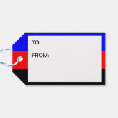 Polyamorie trotsvlag cadeaulabel (Achterkant Horizontaal)