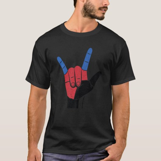 Polyamorie trotsvlag handgebaar polyamoreus   t-shirt (Voorkant)