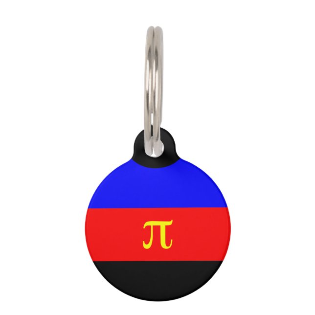 Polyamorie trotsvlag huisdierpenning (Voorkant)