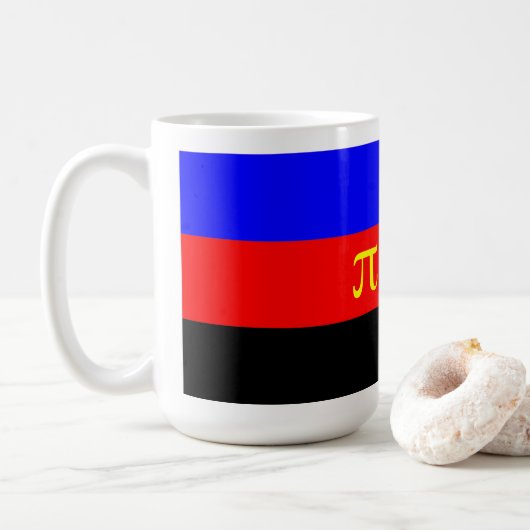 Polyamorie trotsvlag koffiemok (Met donut)