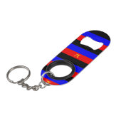 Polyamorie trotsvlag mini flessenopener (Voorkant Gekanteld)