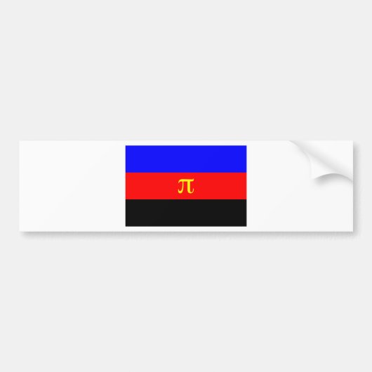 Polyamorische vlag — Pi 3-kleur Bumpersticker (Voorkant)
