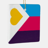 Polyamory Driekleur Keramisch Ornament (Rechts)