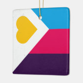 Polyamory Driekleur Keramisch Ornament (Links)