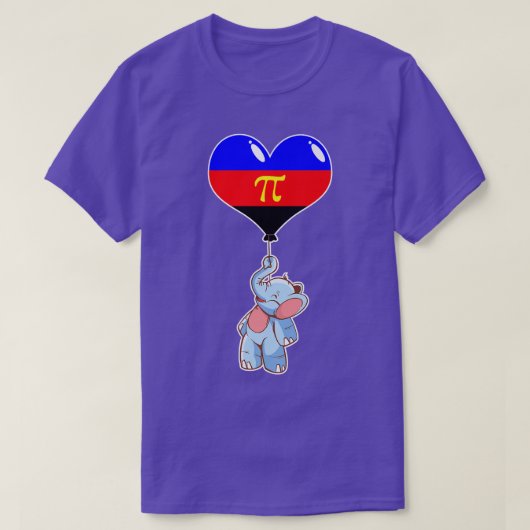 Polyamory Elephant seual Identity Nonbinary Love T-shirt (Design voorkant)