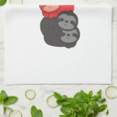 Polyamory Flag Pride Lgbetq Cute Sloth Pile Theedoek (Gevouwen)