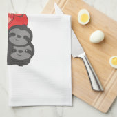 Polyamory Flag Pride Lgbetq Cute Sloth Pile Theedoek (Quarter Fold)