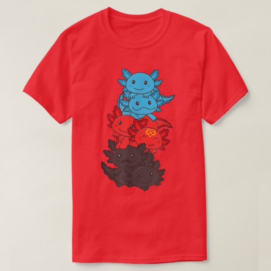 Polyamory Flag Pride LGBTQ Aolotl T-shirt (Design voorkant)