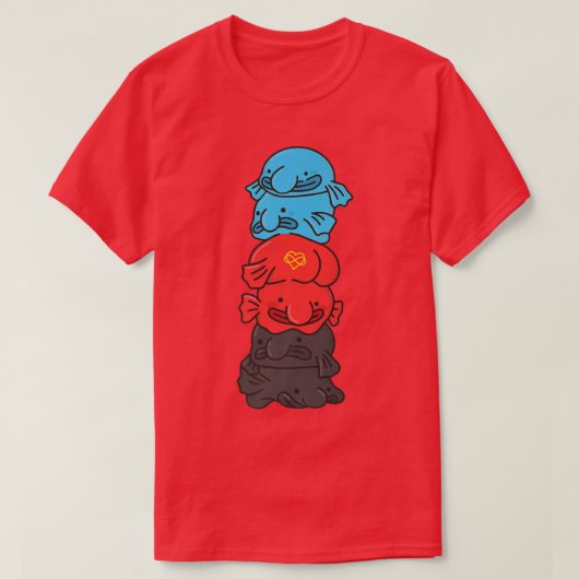 Polyamory Flag Pride LGBTQ Blobfish Premium T-Shir T-shirt (Design voorkant)