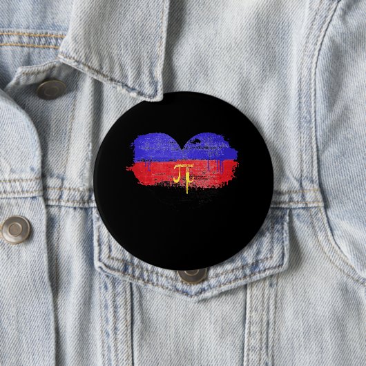 POLYAMORY HEART - POLYAMORY LOVE - SYMBOOL - RONDE BUTTON 4,0 CM (In situ)