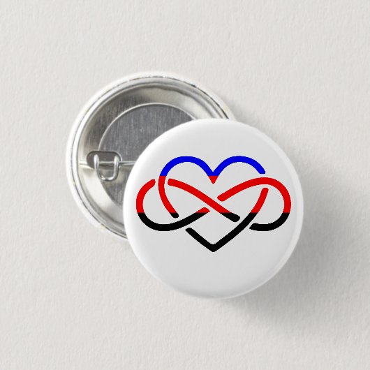 Polyamory Infinity Heart Button Pin (Voorkant /achterkant)
