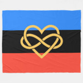 Polyamory Infinity Heart Fleece Blanket Deken (Voorkant (Horizontaal))