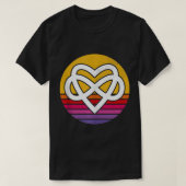 Polyamory Infinity Heart Symbol -  Retro Po T-shirt (Design voorkant)
