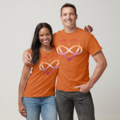 Polyamory Oneindigheid Hart Lesbisch T-shirt (Unisex)