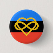 Polyamory Pride Button (oneindig hart) (Voorkant)