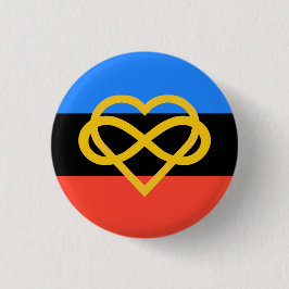 Polyamory Pride Button (oneindig hart)