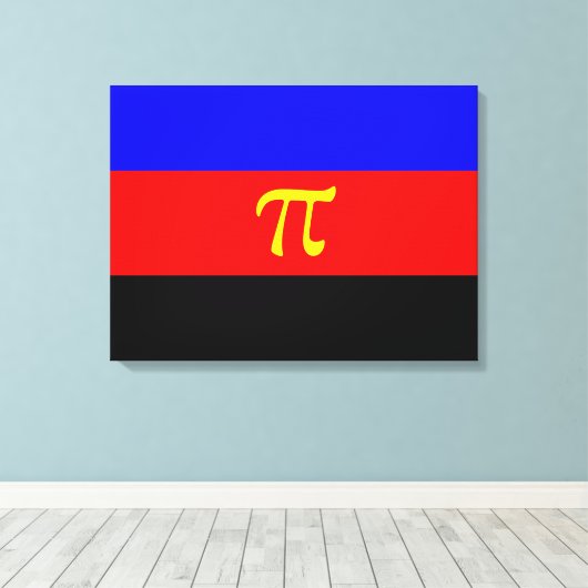 Polyamory Pride Flag Canvas Afdruk (Insitu (Houten vloer))