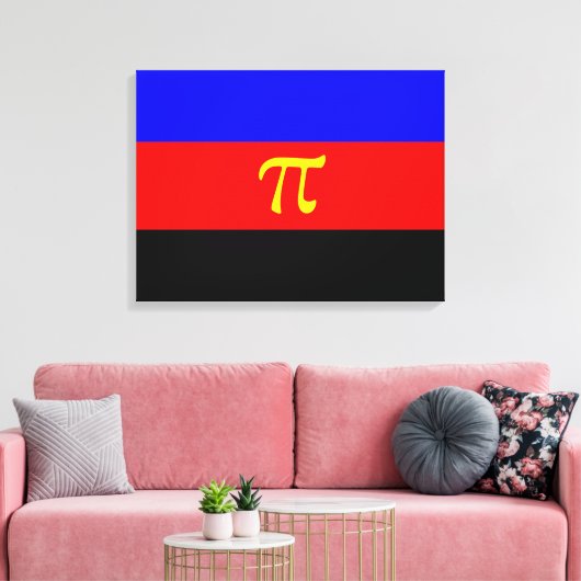 Polyamory Pride Flag Canvas Afdruk (Insitu (Woonkamer))