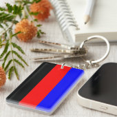 Polyamory Pride Flag Stripes Sleutelhanger (Voorkant Rechts)