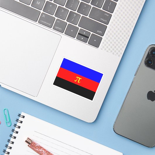 Polyamory Pride Sticker (Laptop met iPhone)