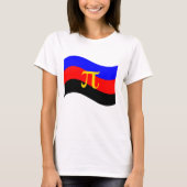Polyamory Pride symbool golvende vlag T-shirt (Voorkant)