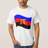 Polyamory Pride symbool golvende vlag T-shirt (Voorkant)