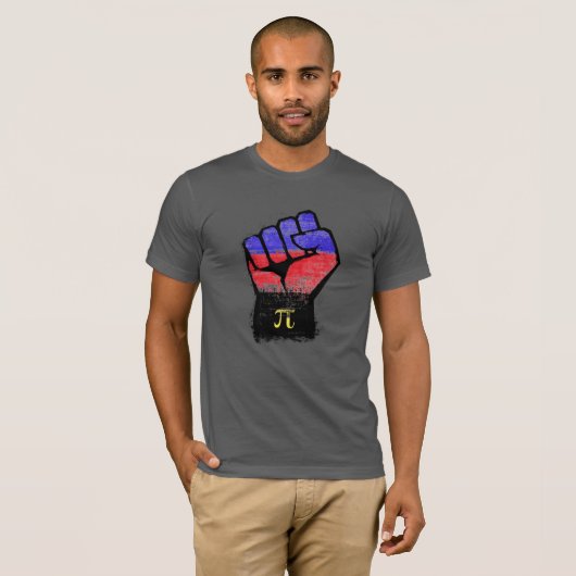 Polyamory Pride Vuist T-shirt (Voorkant volledig)