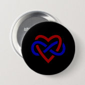Polyamory Stolz-Unendlichkeits-Herz Ronde Button 7,6 Cm (Voorkant /achterkant)