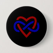 Polyamory Stolz-Unendlichkeits-Herz Ronde Button 7,6 Cm (Voorkant)