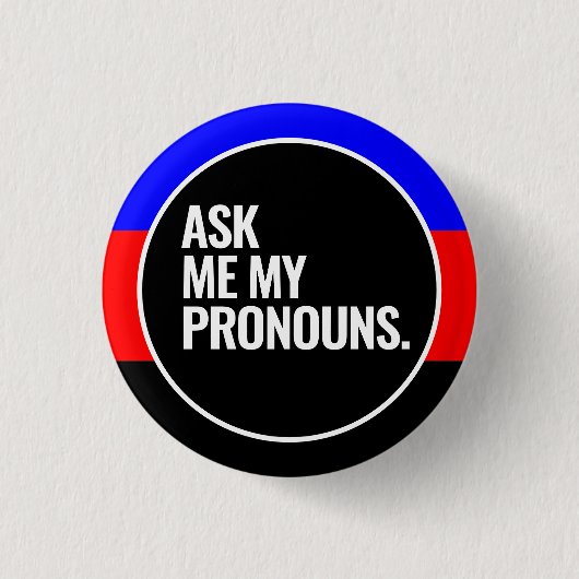Polyamory trots ronde button 3,2 cm (Voorkant)