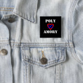 Polyamory Vierkante Button 5,1 Cm (In situ)